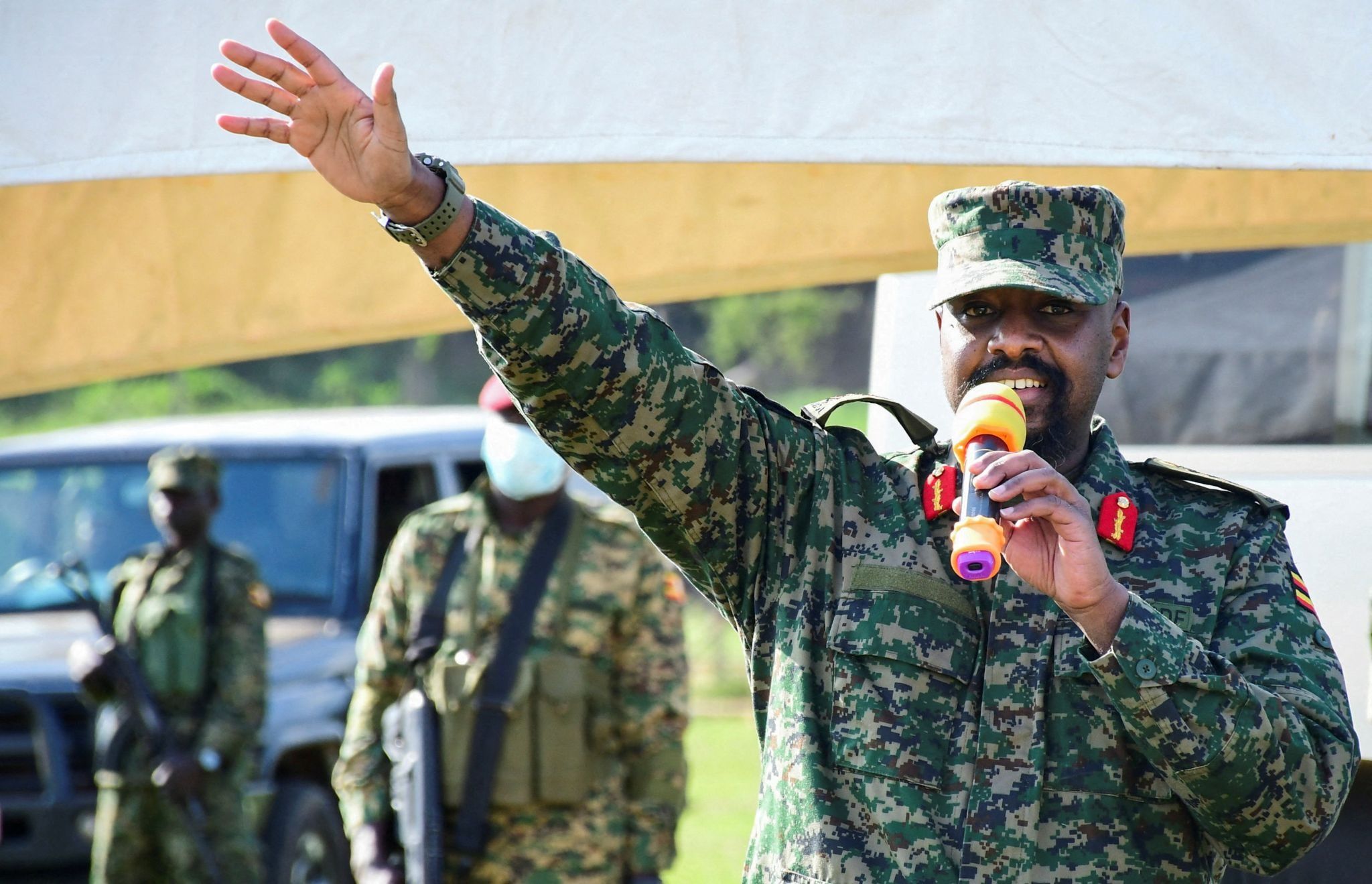 Muhoozi Kainerugaba in Bombo, Luweero District, Uganda, Oct. 10, 2022.