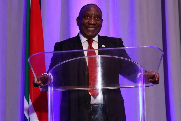 South African president Cyril Ramaphosa. Leah Millis/Reuters