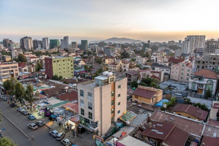 Addis Ababa skyline.