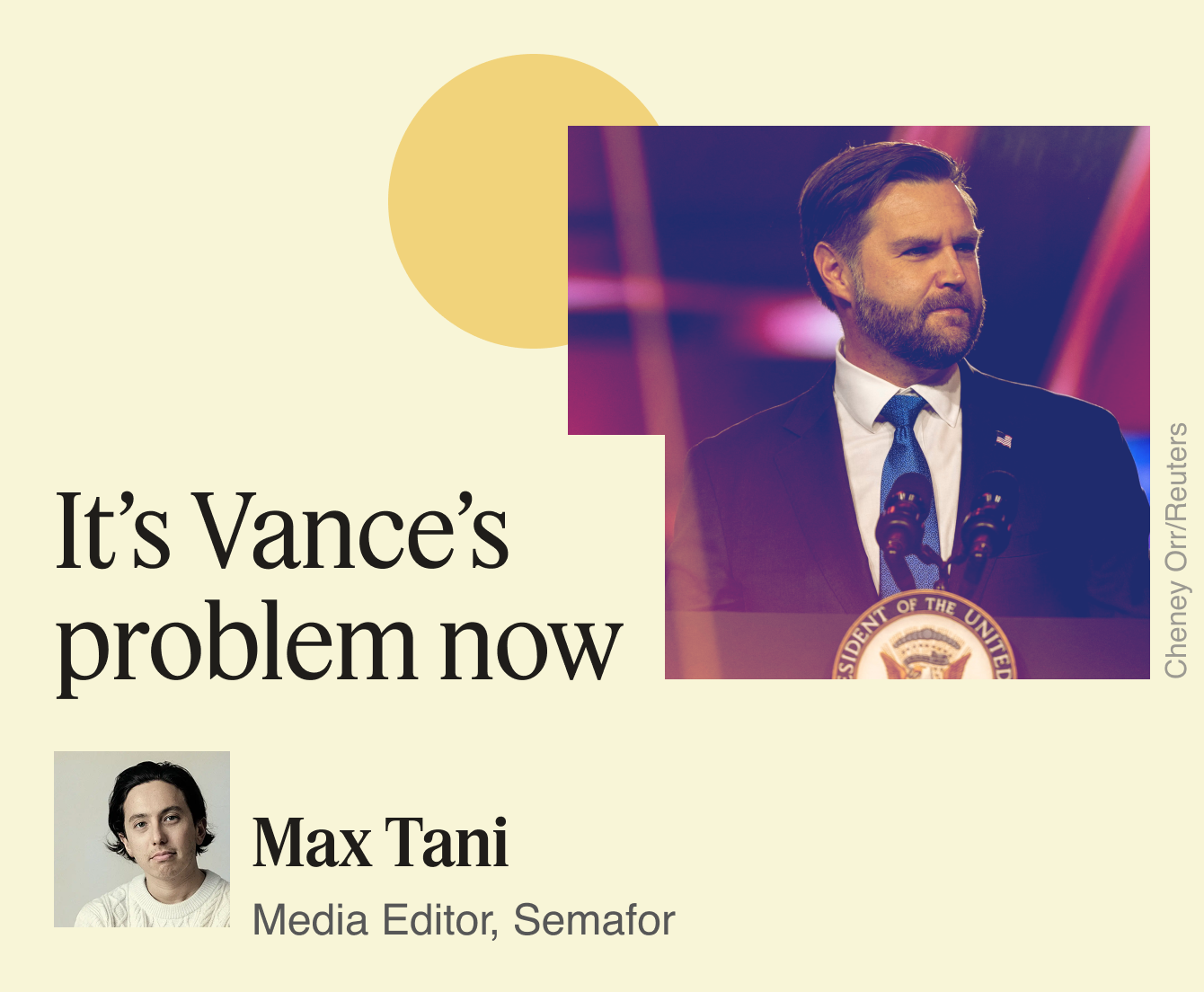It’s Vance’s problem now 