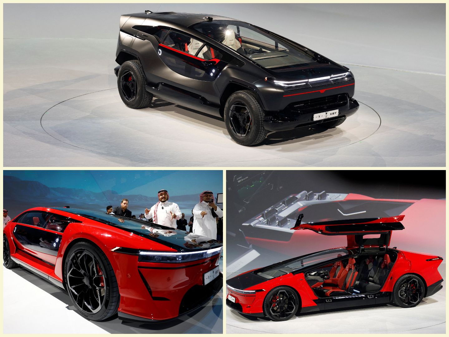 A collage of photos of CEER cars.
