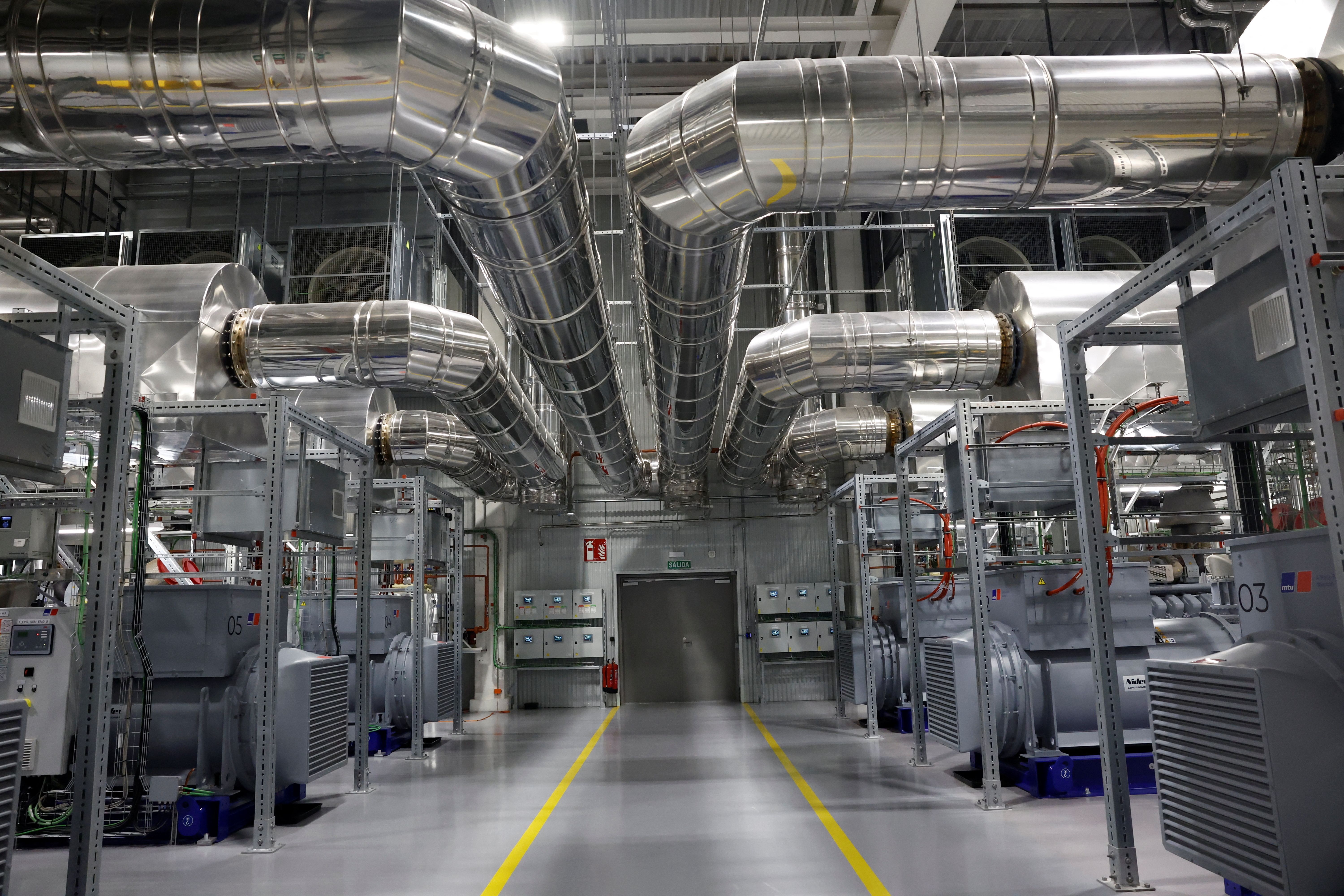 Generators installed at the Merlin Edged Data Centre Bilbao-Arasur, in Rivabellosa, Spain.