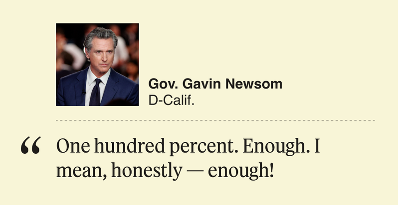 “One hundred percent. Enough. I mean, honestly — enough!”