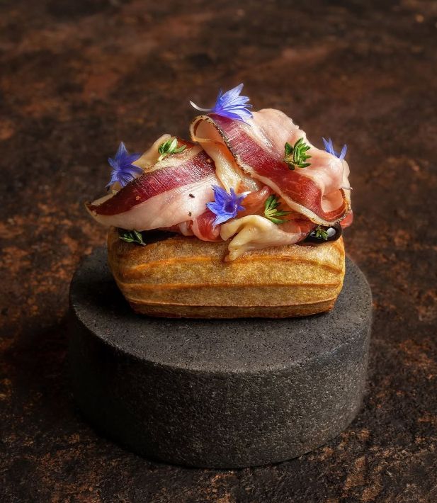 Umami eclair from Orfali Bros bistro in Dubai.