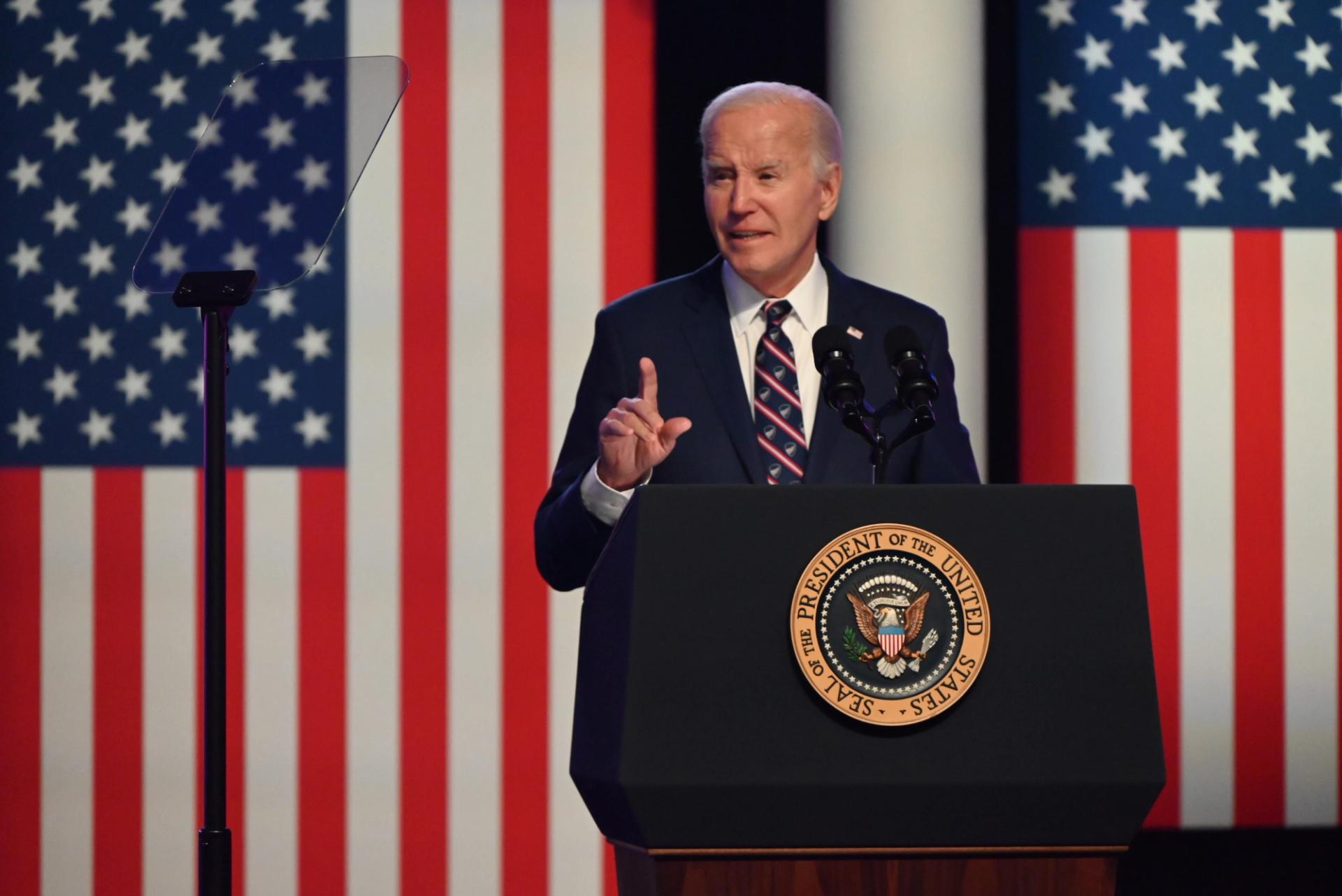 President Joe Biden speaks in Pennsylvania on Jan. 5, 2024.