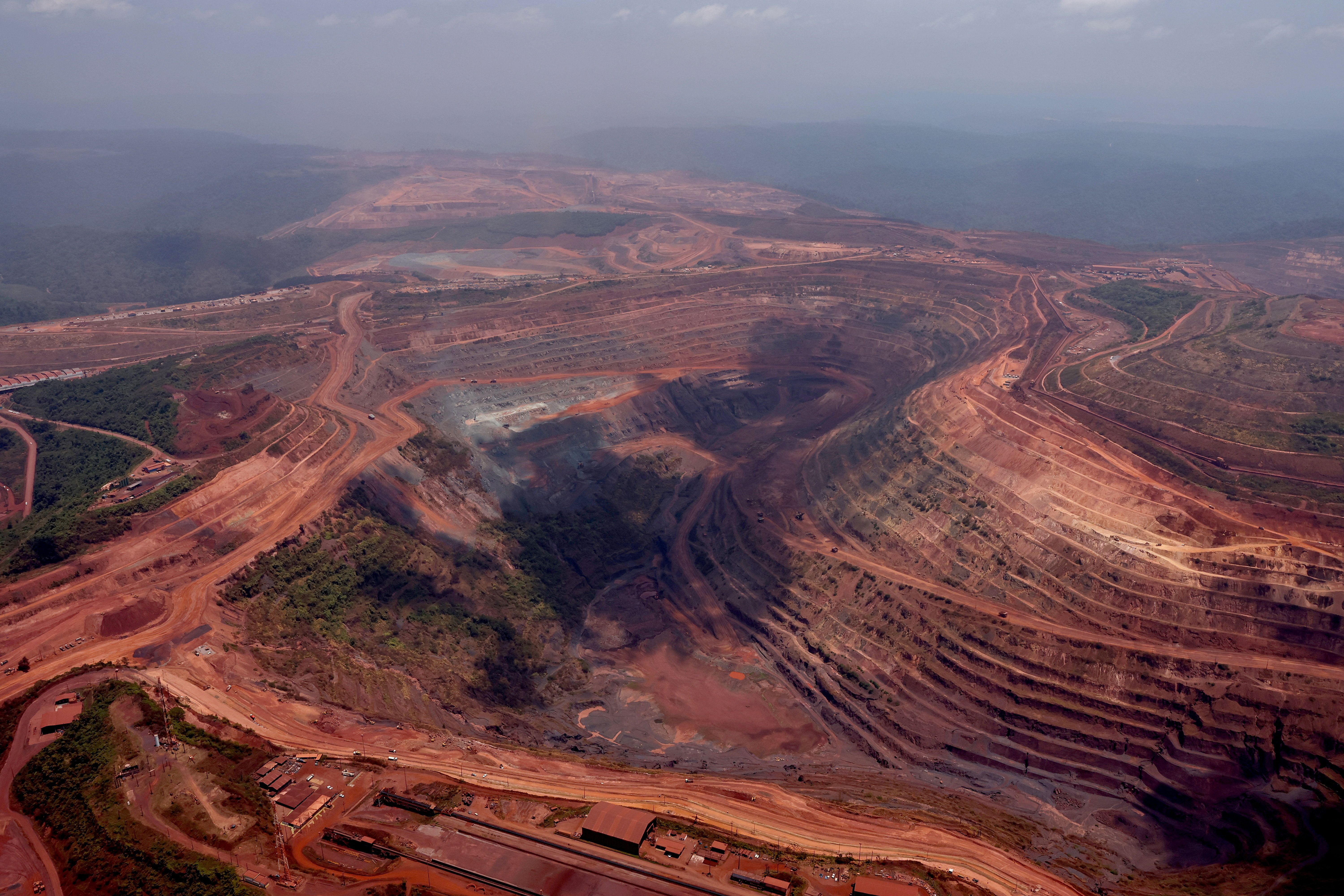 A section of the Serra Norte iron mine, operated by Brazilian miner Vale.