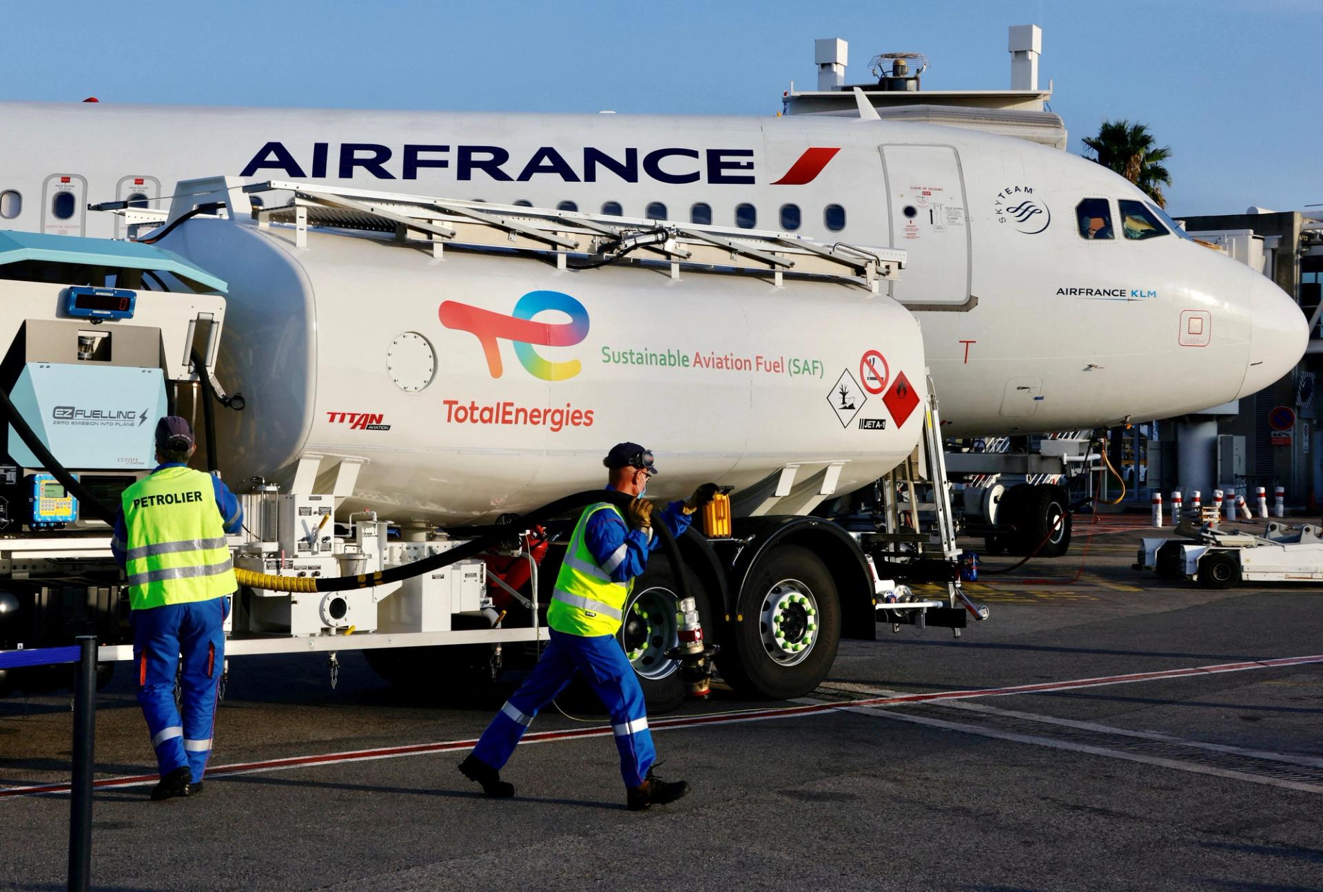 A TotalEnergies truck. 