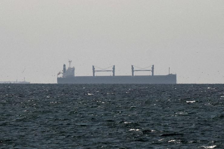 A cargo ship in the Gulf, near the Strait of Hormuz.