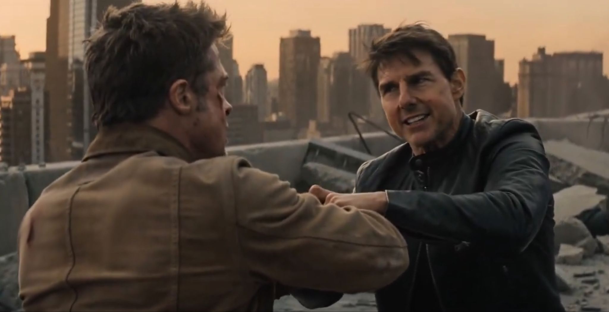 An AI video of Tom Cruise and Brad Pitt battling