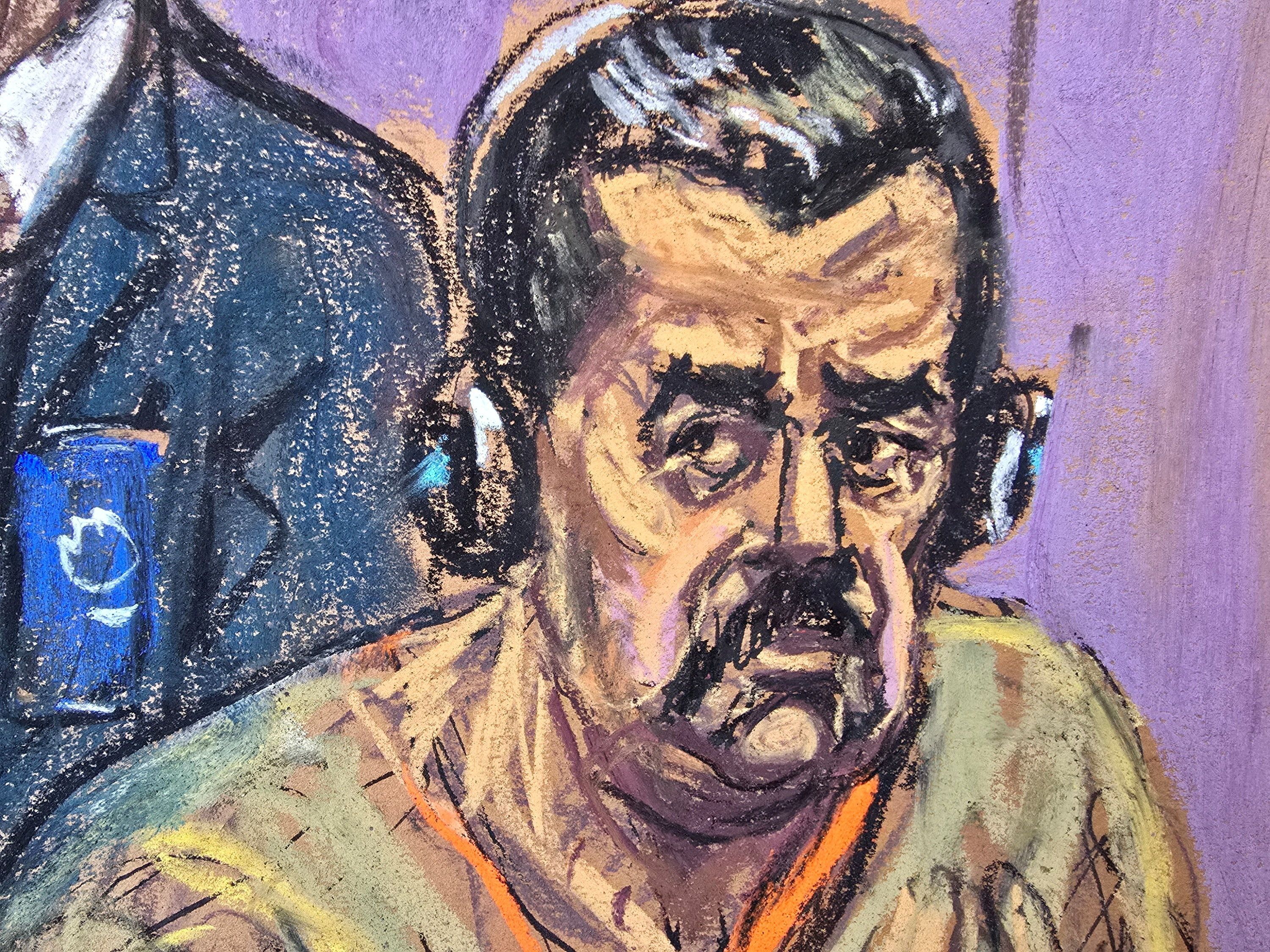 Nicolas Maduro court sketch