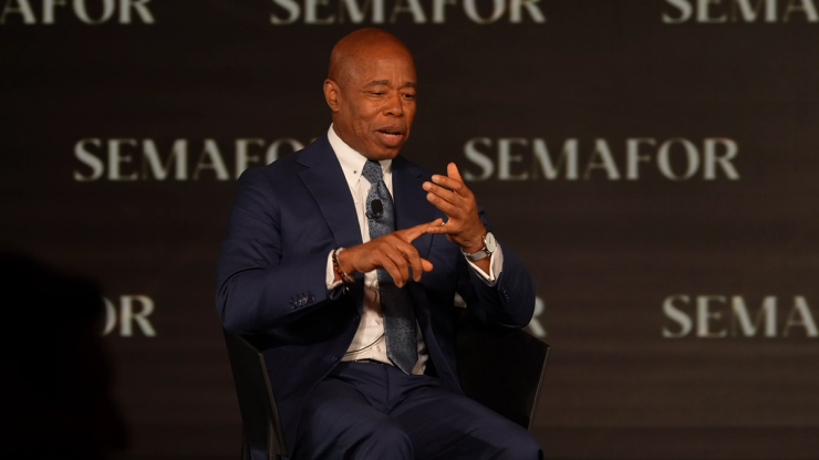 New York City Mayor Eric Adams with Semafor’s Ben Smith