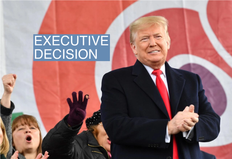 President Donald Trump arrives to speak at the 47th annual “March for Life” in Washington, D.C, on Jan. 24, 2020.