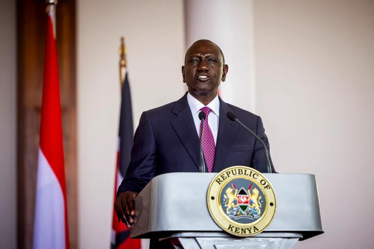 Kenya President William Ruto during a press statement at State House on Mar. 18, 2025 in Nairobi, Kenya.