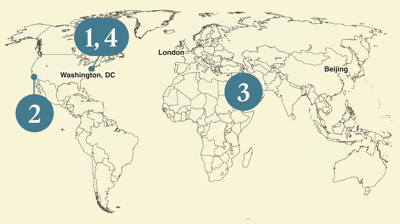 a map of the world.
