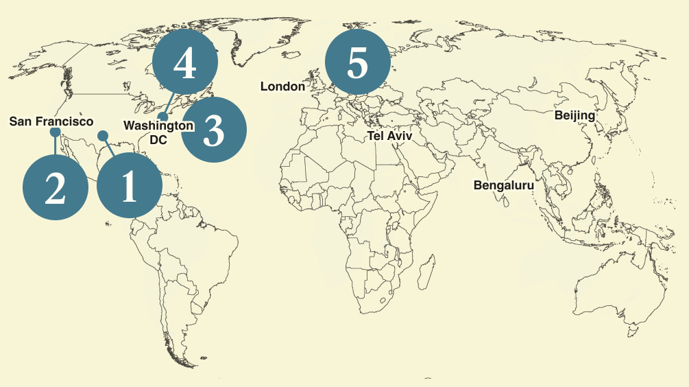 A map of the world.