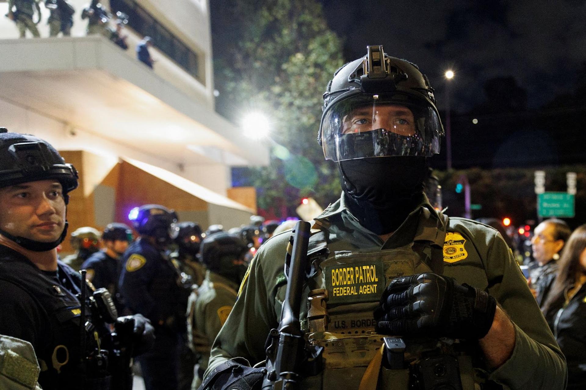 A border patrol agent in Portland. 