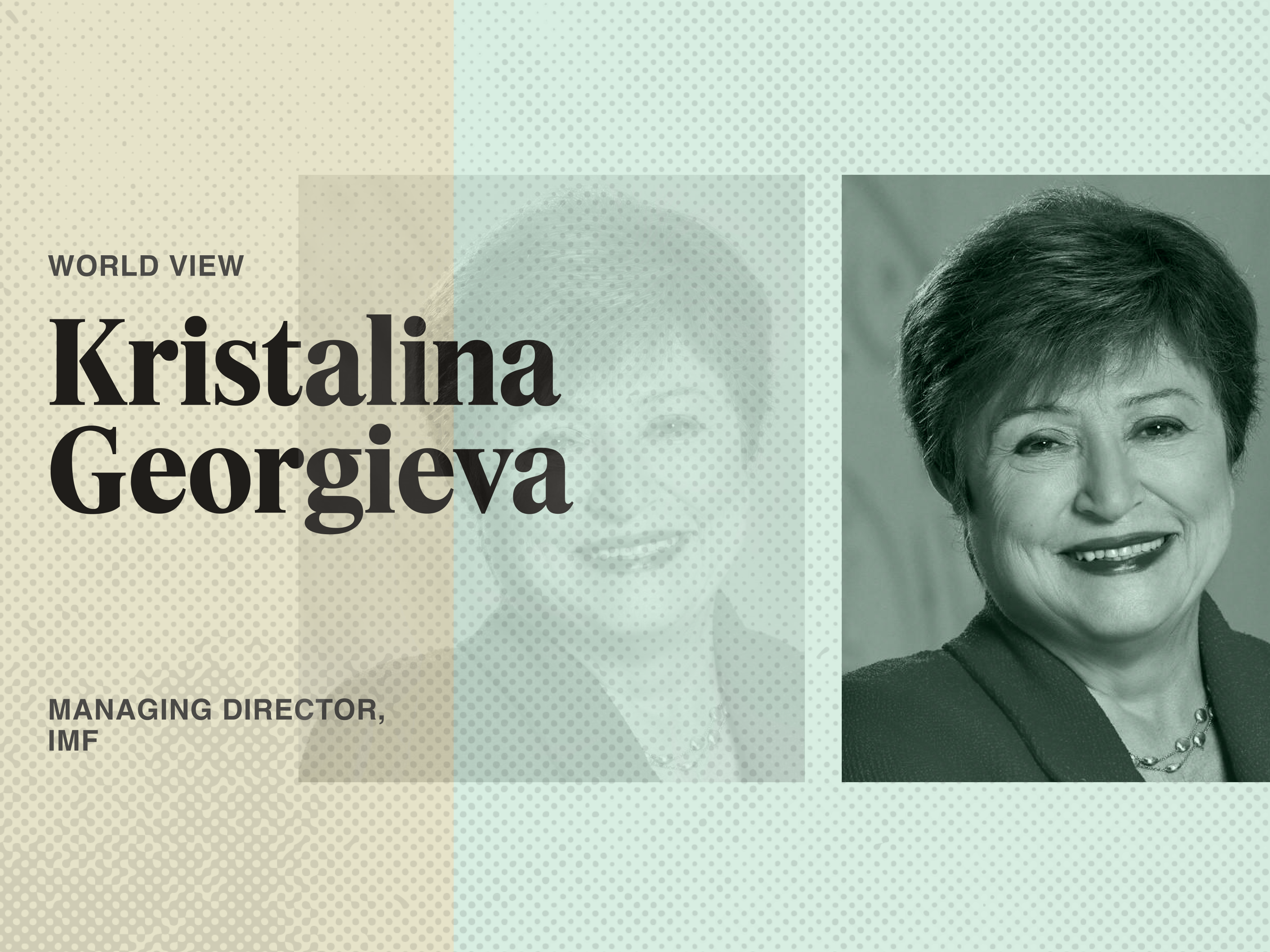 A graphic showing Kristalina Georgieva.