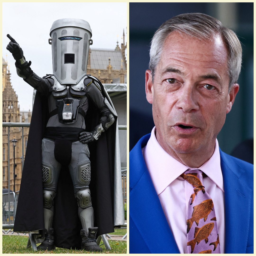 Count Binface and Nigel Farage