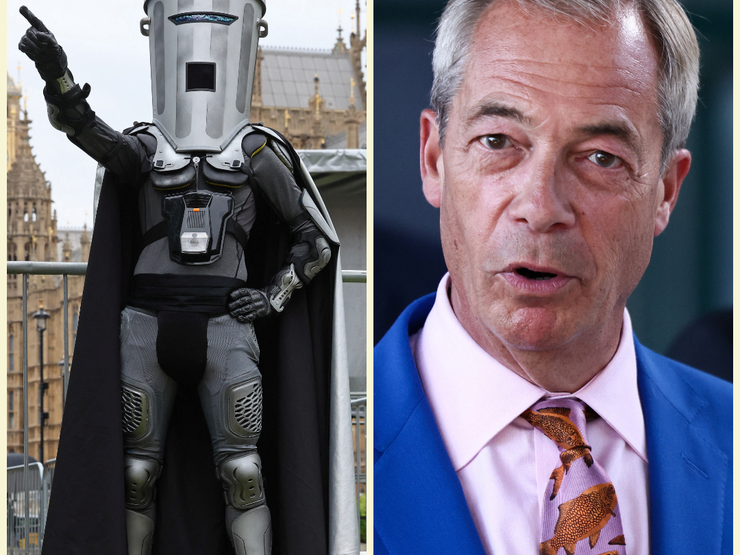 Count Binface and Nigel Farage