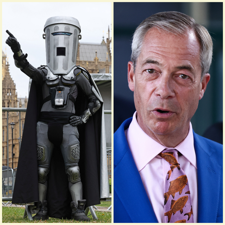 Count Binface and Nigel Farage