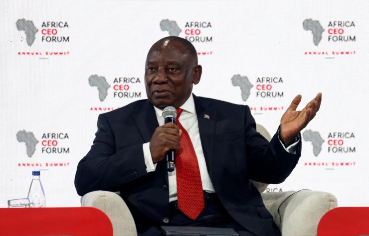 South African President Cyril Ramaphosa.