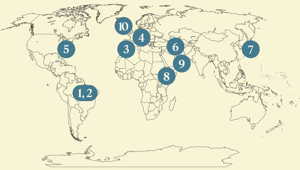 World map.