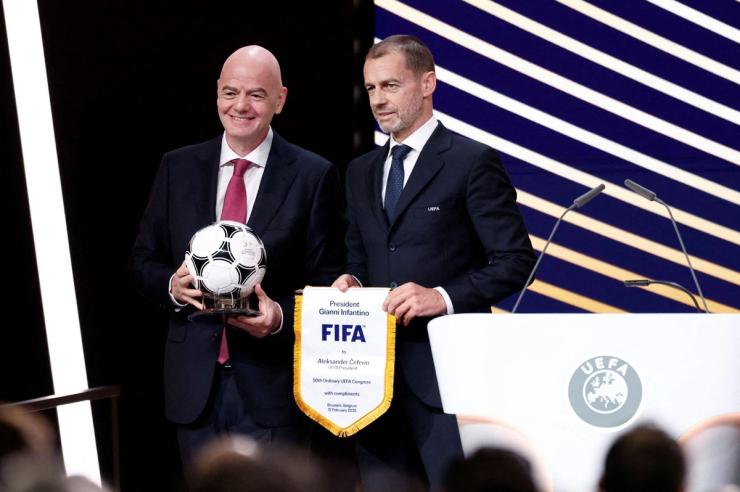 Gianni Infantino and Aleksander Čeferin