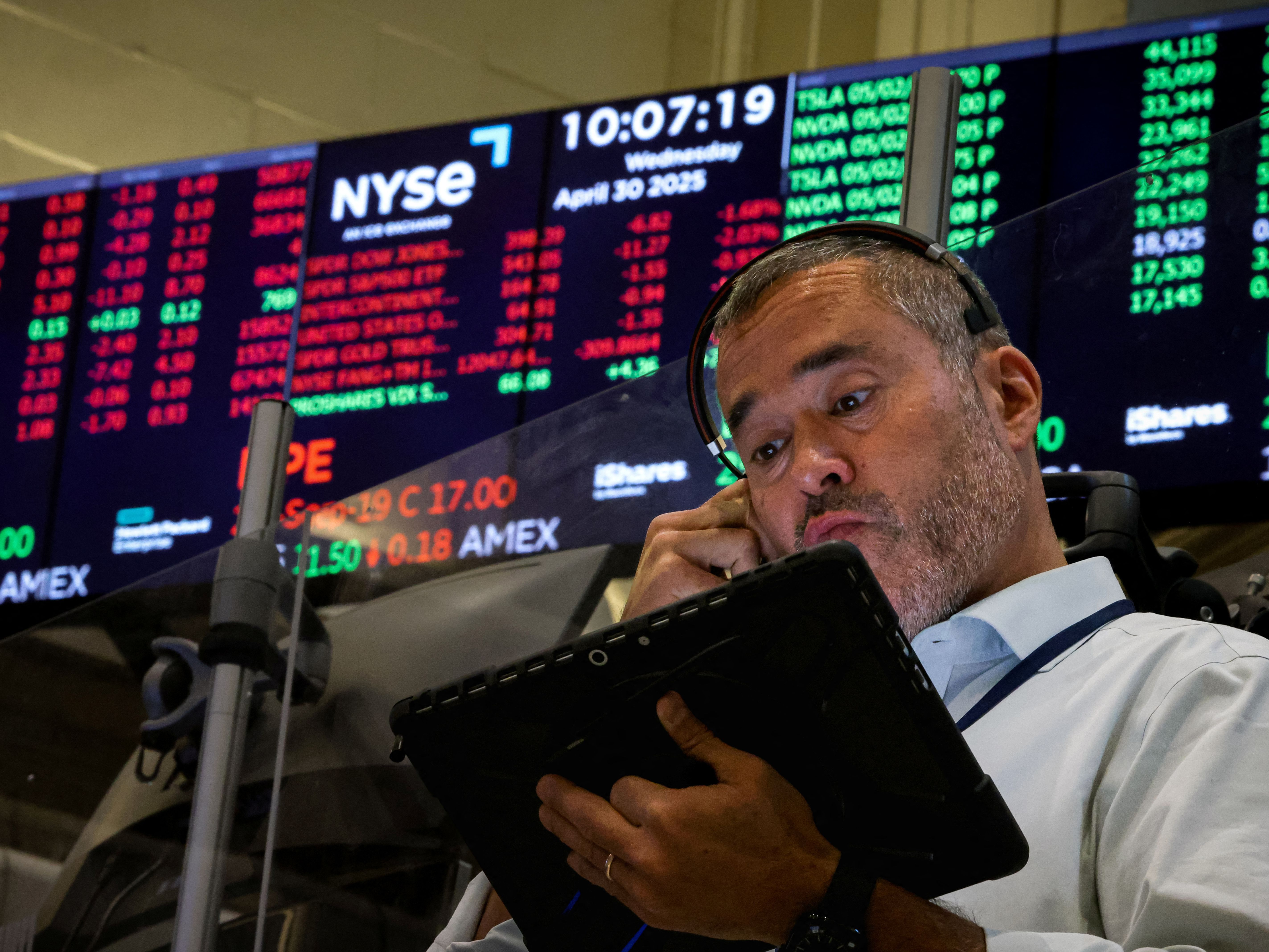 A stock trader in New York