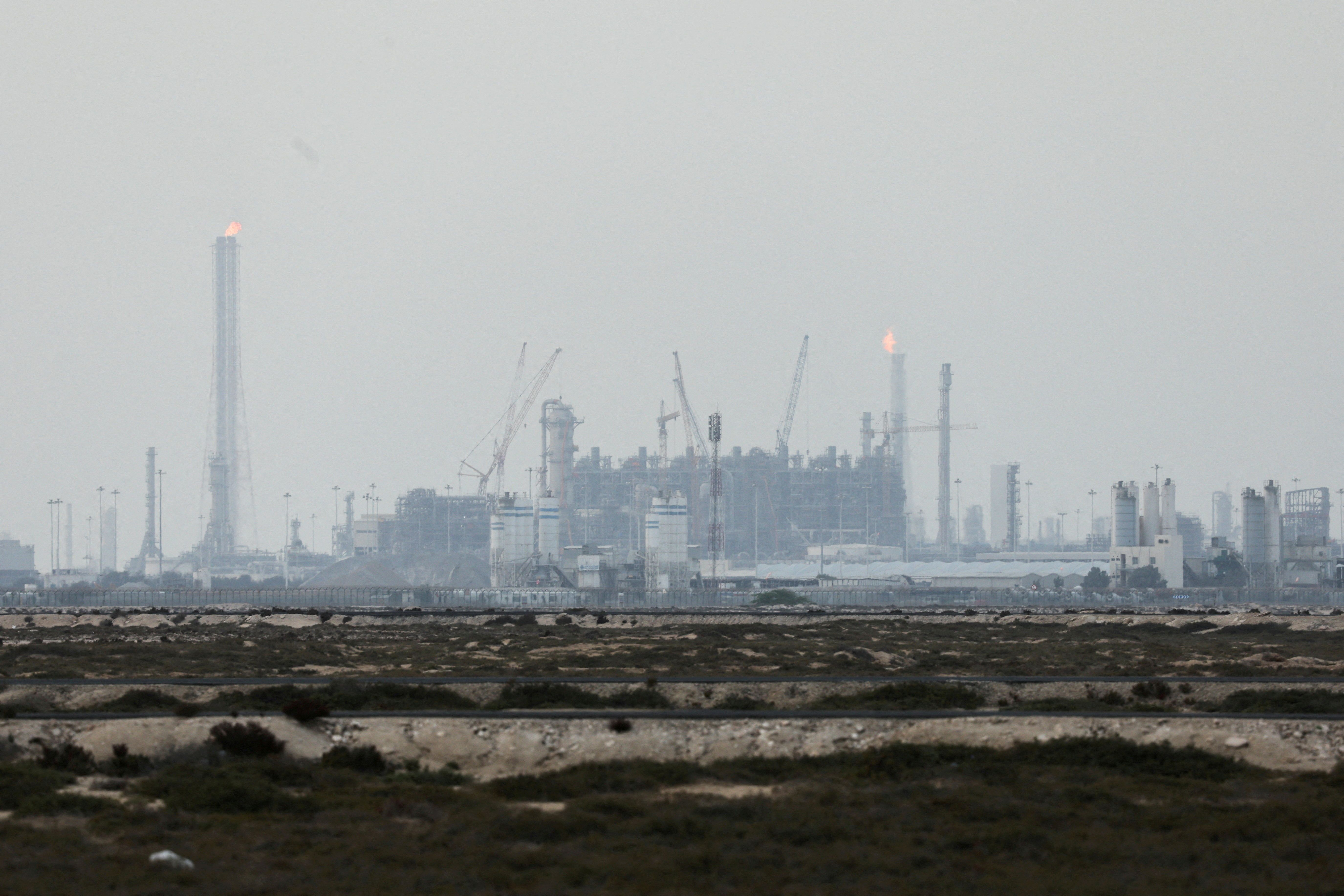 QatarEnergy’s liquefied natural gas (LNG) production facilities, amid the U.S.-Israeli conflict with Iran, in Ras Laffan Industrial City, Qatar 