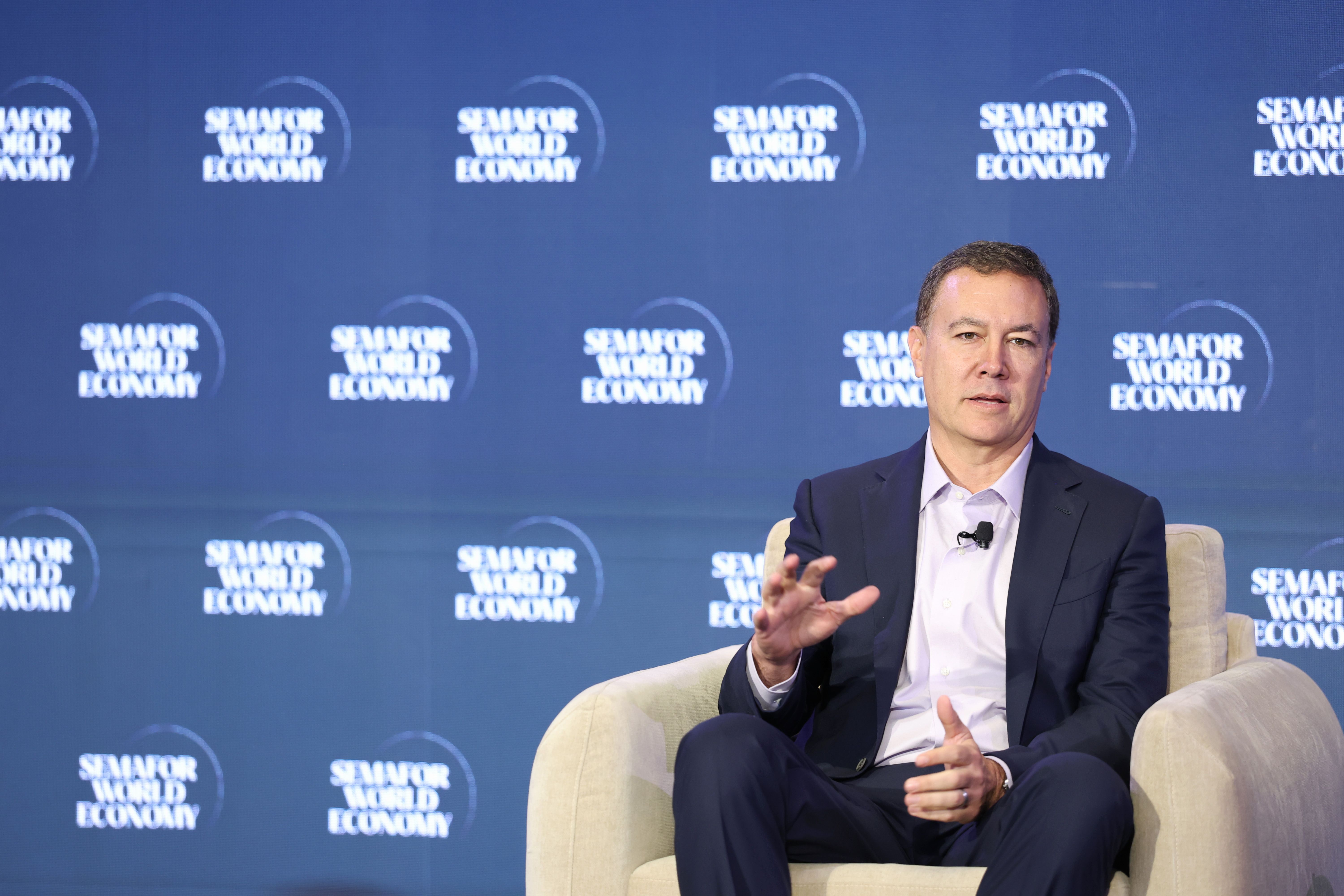 Jim Lanzone (CEO - Yahoo) speaks on stage during Semafor World Economy 2026 on April 14, 2026 in Washington, DC. 