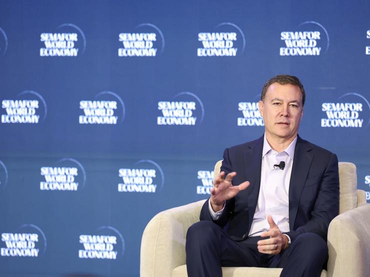 Jim Lanzone (CEO - Yahoo) speaks on stage during Semafor World Economy 2026 on April 14, 2026 in Washington, DC.