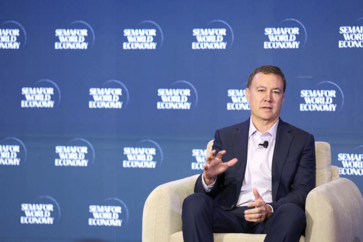 Jim Lanzone (CEO - Yahoo) speaks on stage during Semafor World Economy 2026 on April 14, 2026 in Washington, DC.