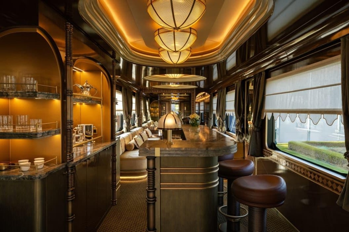 Design mock-up of Saudi Arabia’s first ultra-luxury train, which will start service next year.