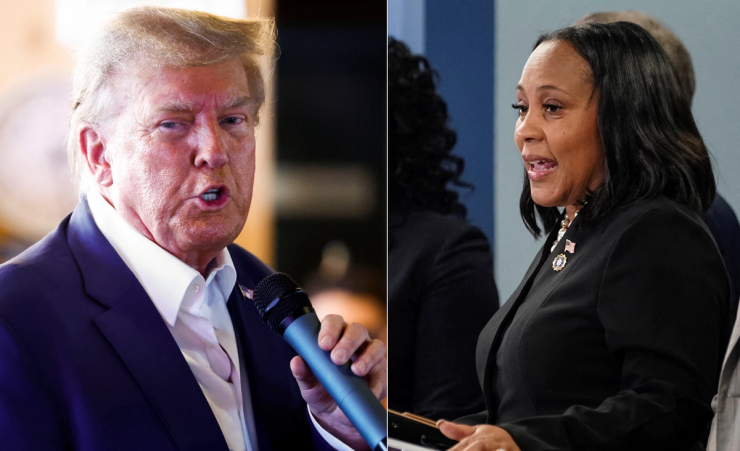 Donald Trump and Fani Willis.