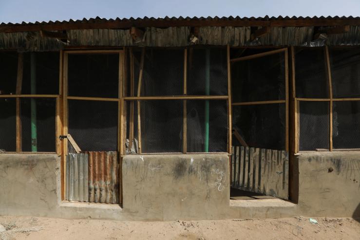 A shelter for displaced people fleeing attacks by bandits in Gusau, Zamfara, Nigeria, on Feb. 8, 2023.