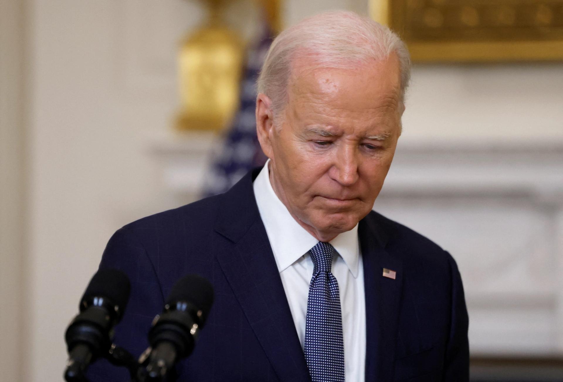 US President Joe Biden delivers remarks on the Middle East 