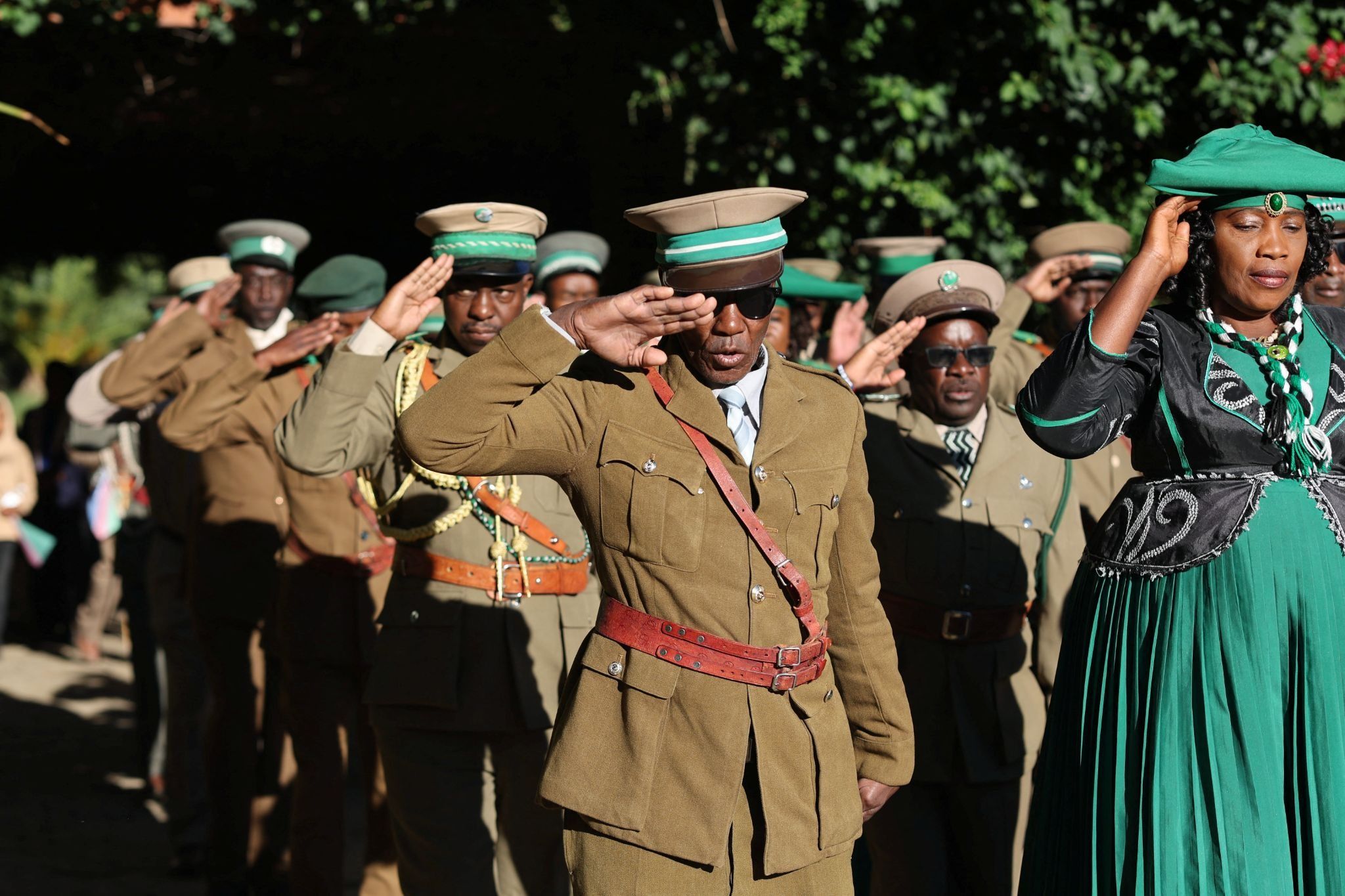 Members of the Herero community attend the country’s first commemoration for victims of the genocide. 