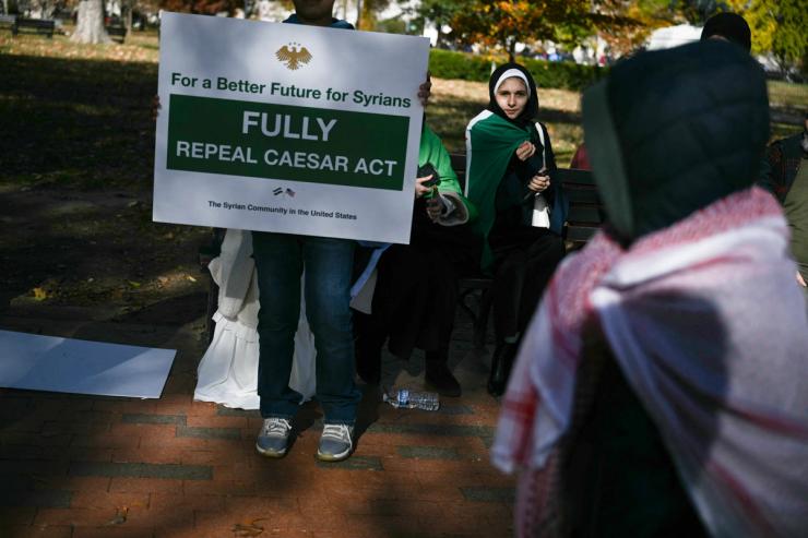 People protest the Caesar Act