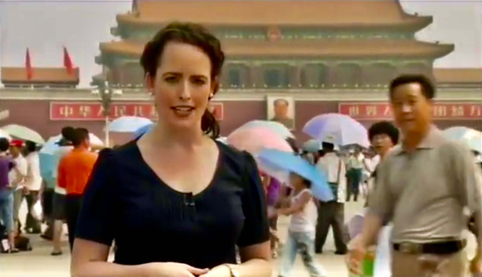Shannon Van Sant reporting from China for PBS in 2009