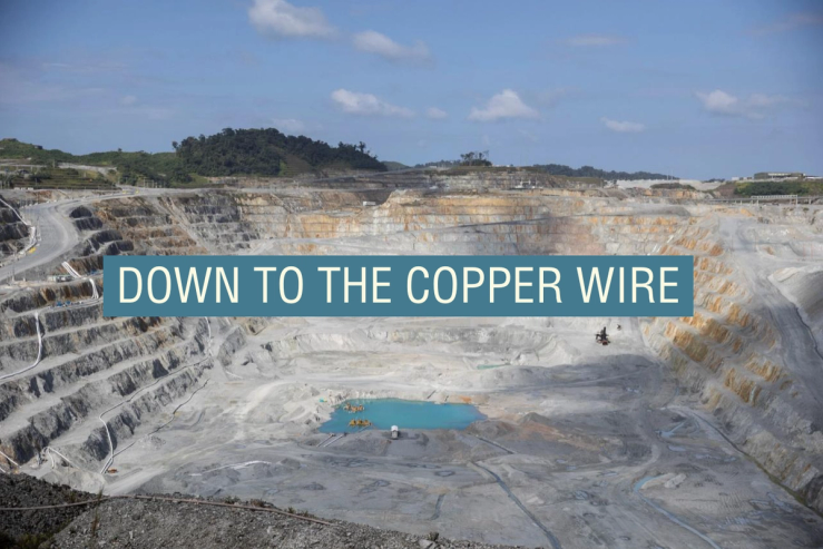 A view of Cobre Panama mine of Canadian First Quantum Minerals, one of the world’s largest open-pit copper mines.