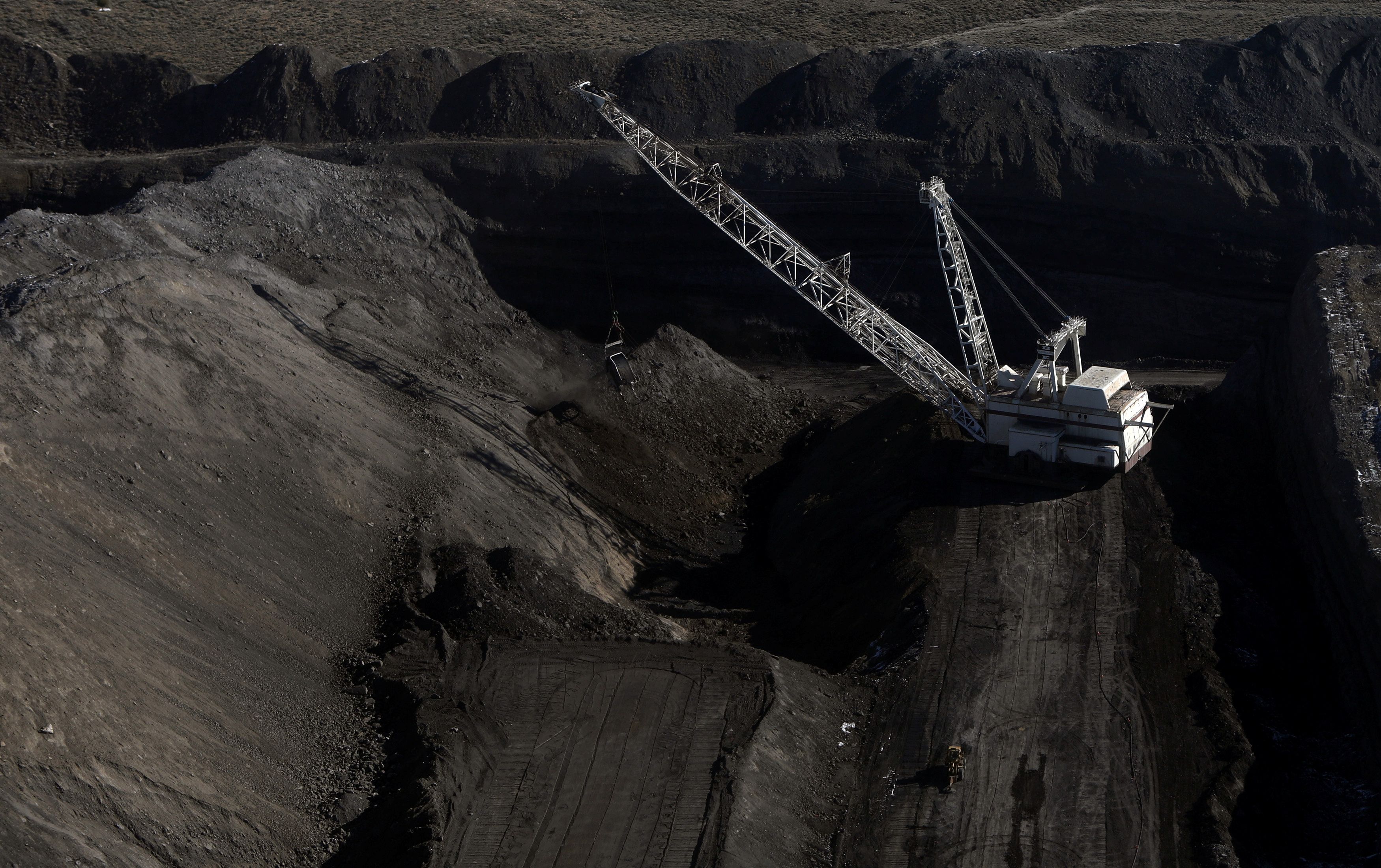 A coal mine in 2017 in Rock Springs, Wyoming. 