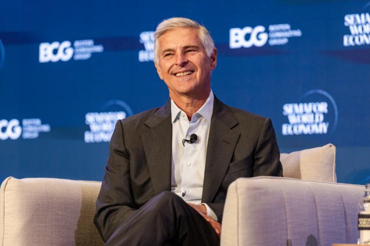 Chris Nassetta, Hilton CEO, speaks at Semafor World Economy 2026.