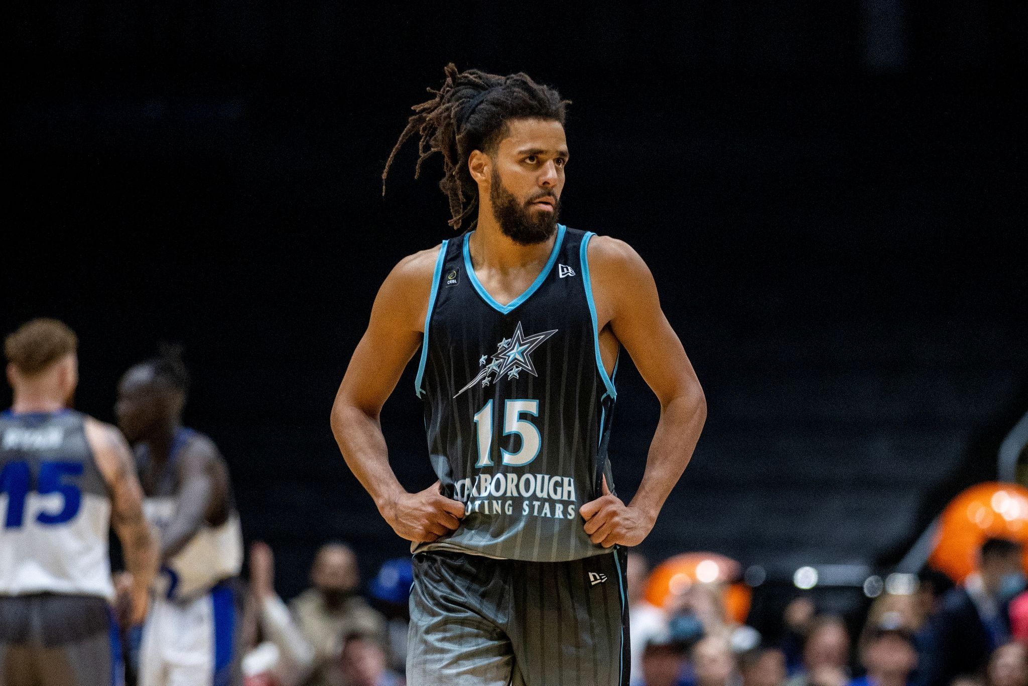 The rapper J. Cole suited up to play basketball