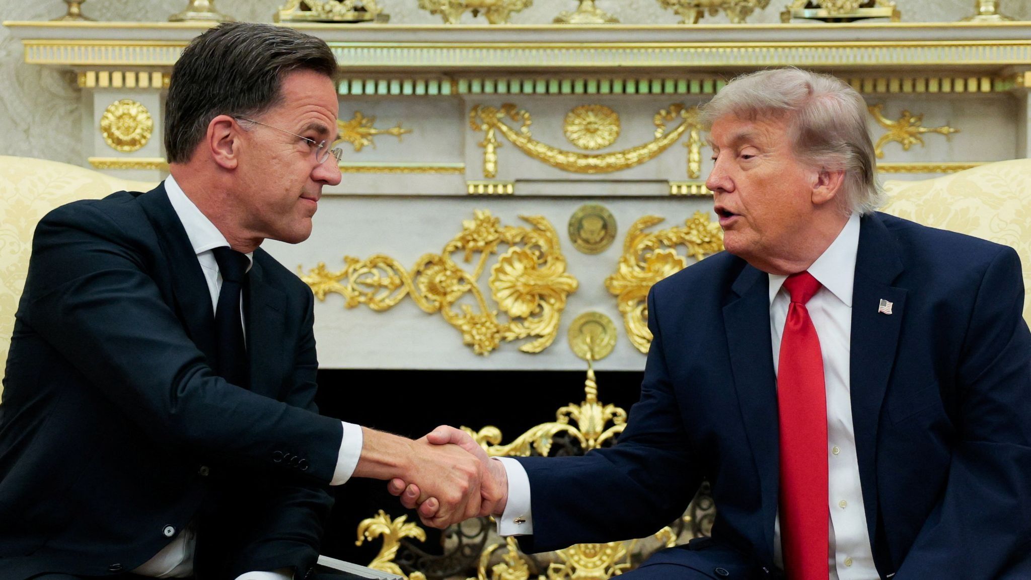  Trump and NATO’s secretary general.