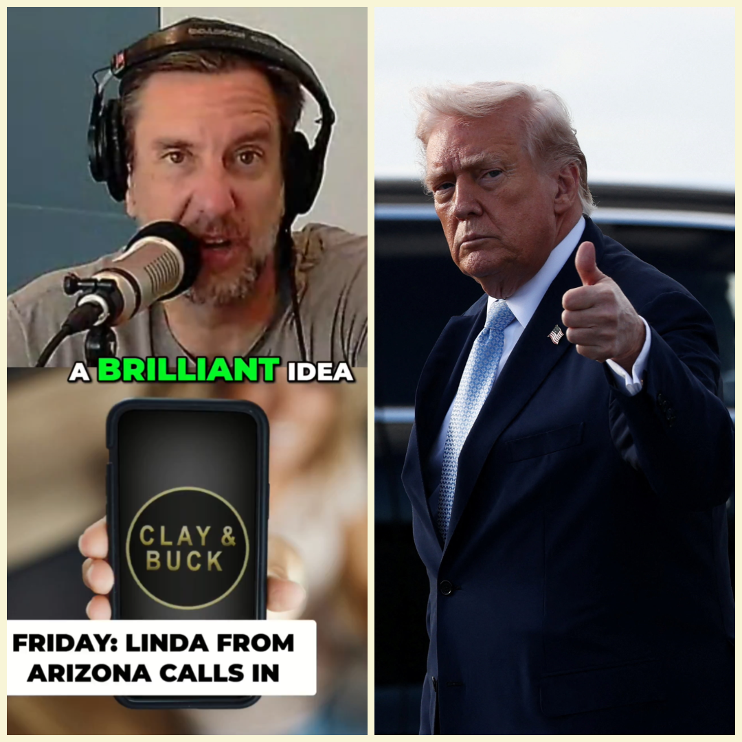 Screenshot of Clay Travis and Donald Trump