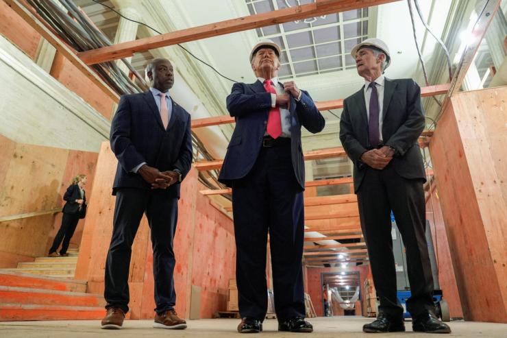 President Donald Trump and Fed Chair Jerome Powell