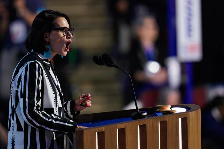Minnesota Lt. Gov. Peggy Flanagan at the 2024 Democratic National Convention