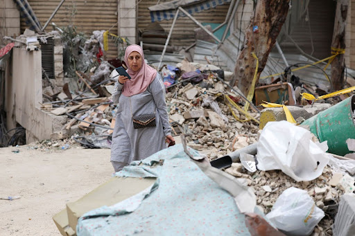 The aftermath of a strike in Beirut. 