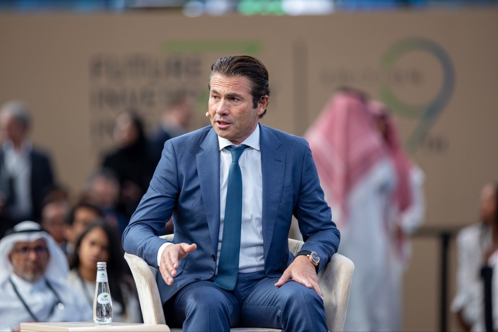 Photo of HUMAIN CEO Tareq Amin during a session at FII9