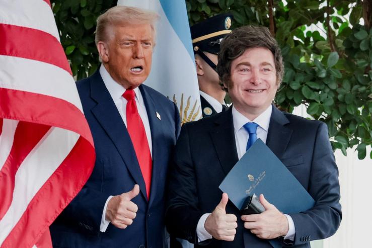 Donald Trump and Javier Milei in 2025.